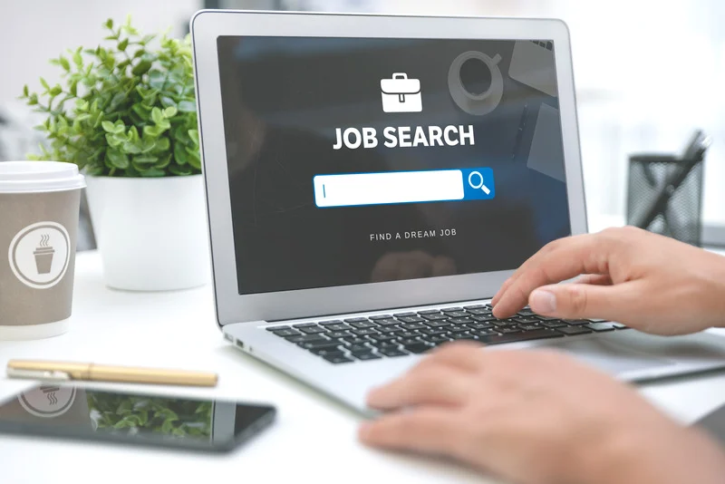 Blue Moon Marketing portfolio case study preview for Refer HR, a Canadian-based recruitment platform. Image of a laptop with job search on screen, symbolizing digital recruitment innovation and marketing impact.
